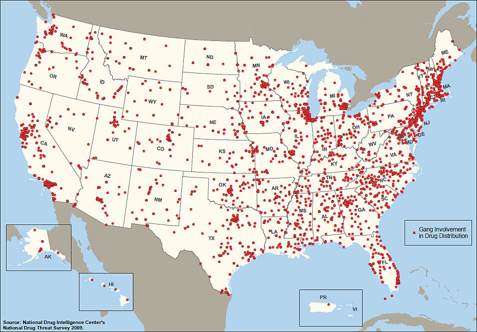 crips and bloods map